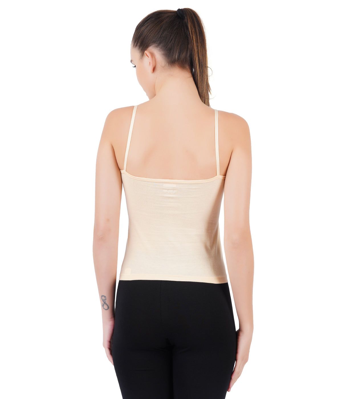 Women Adjustable Straps Skin Colour Camisole Petals (PACK Of 2) image 2
