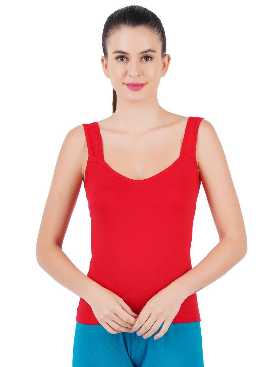 Women 100% Combed Cotton Assorted Colour Camisole Gracey (PACK Of 2)