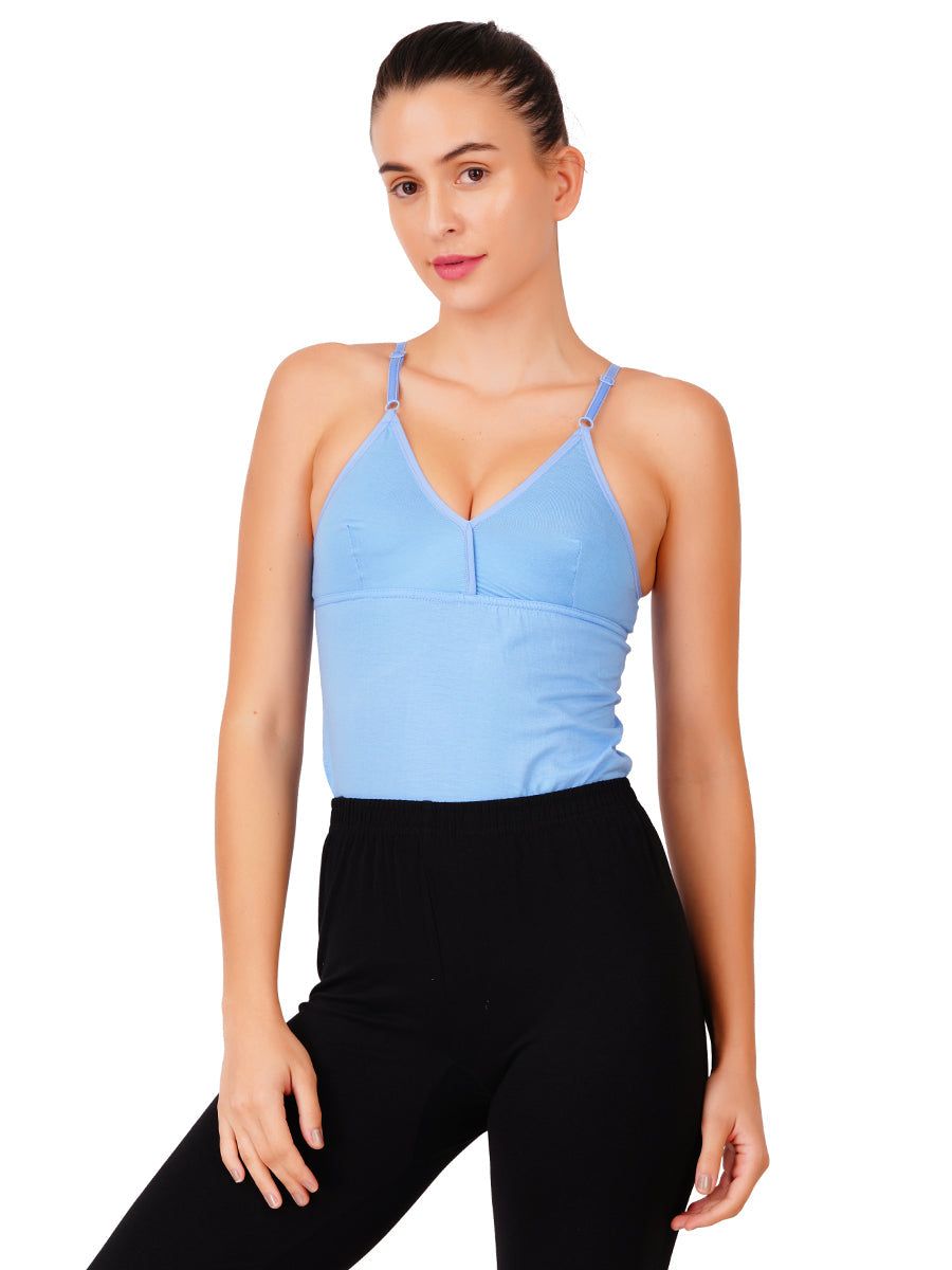 Women Extra Sportive Bra With Slip Design Assorted Camisole Teencup (PACK Of 2) image 3