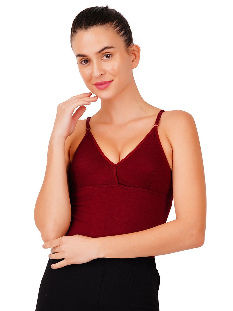 Women Extra Sportive Bra With Slip Design Assorted Camisole Teencup (PACK Of 2) image 4
