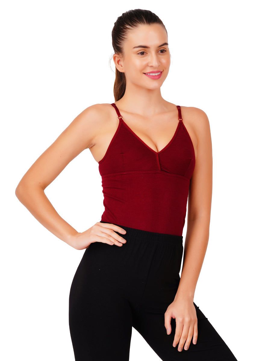 Women Extra Sportive Bra With Slip Design Assorted Camisole Teencup (PACK Of 2) image 5