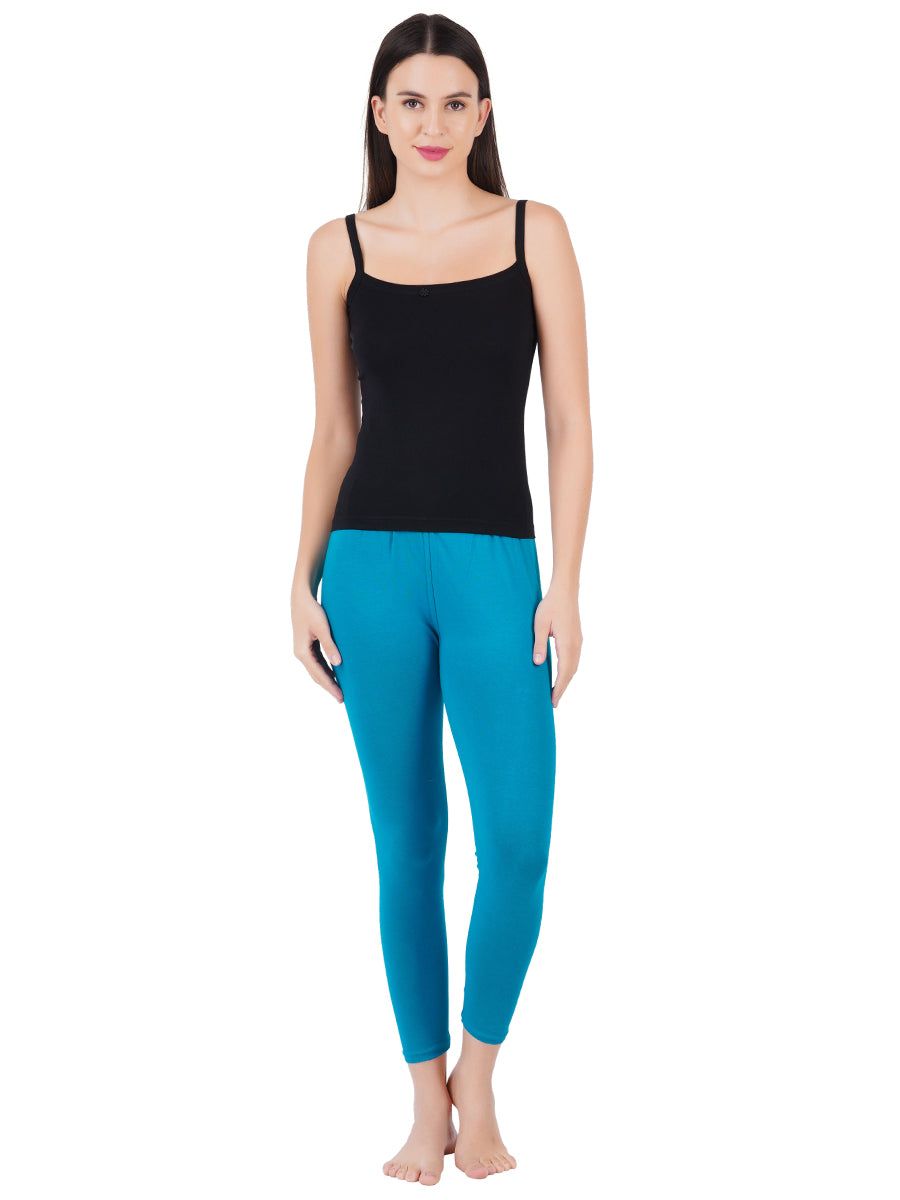 Women 100% Combed Cotton Black Camisole Cheers (PACK Of 2) image 4