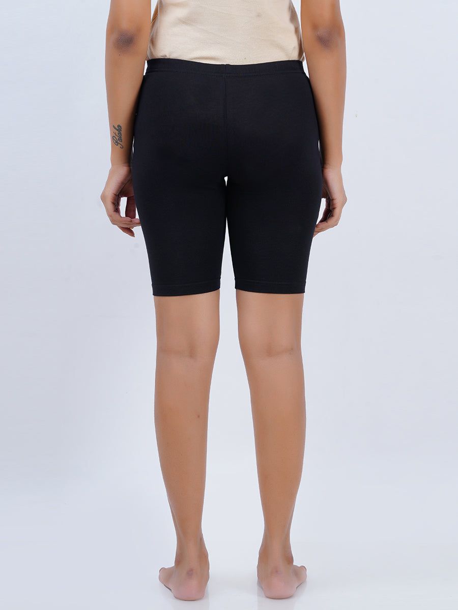 Women Cotton Black Tights (PACK Of 2) image 3
