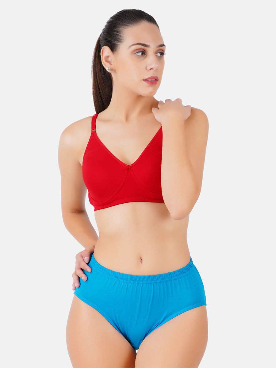 Women 100% Combed Cotton Assorted Plain Panties For U (3 Pcs Pack) image 3