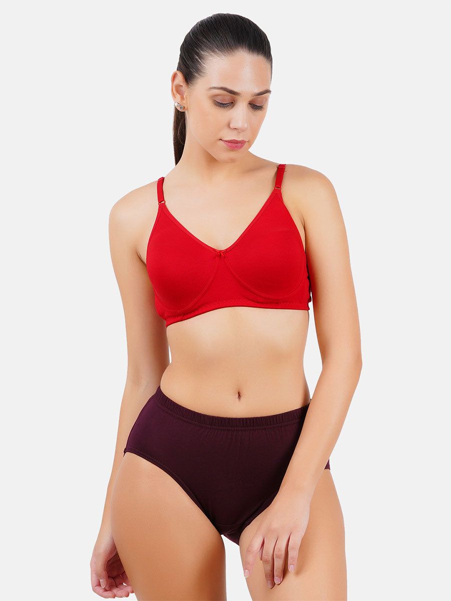 Women 100% Combed Cotton Assorted Plain Panties For U (3 Pcs Pack) image 4