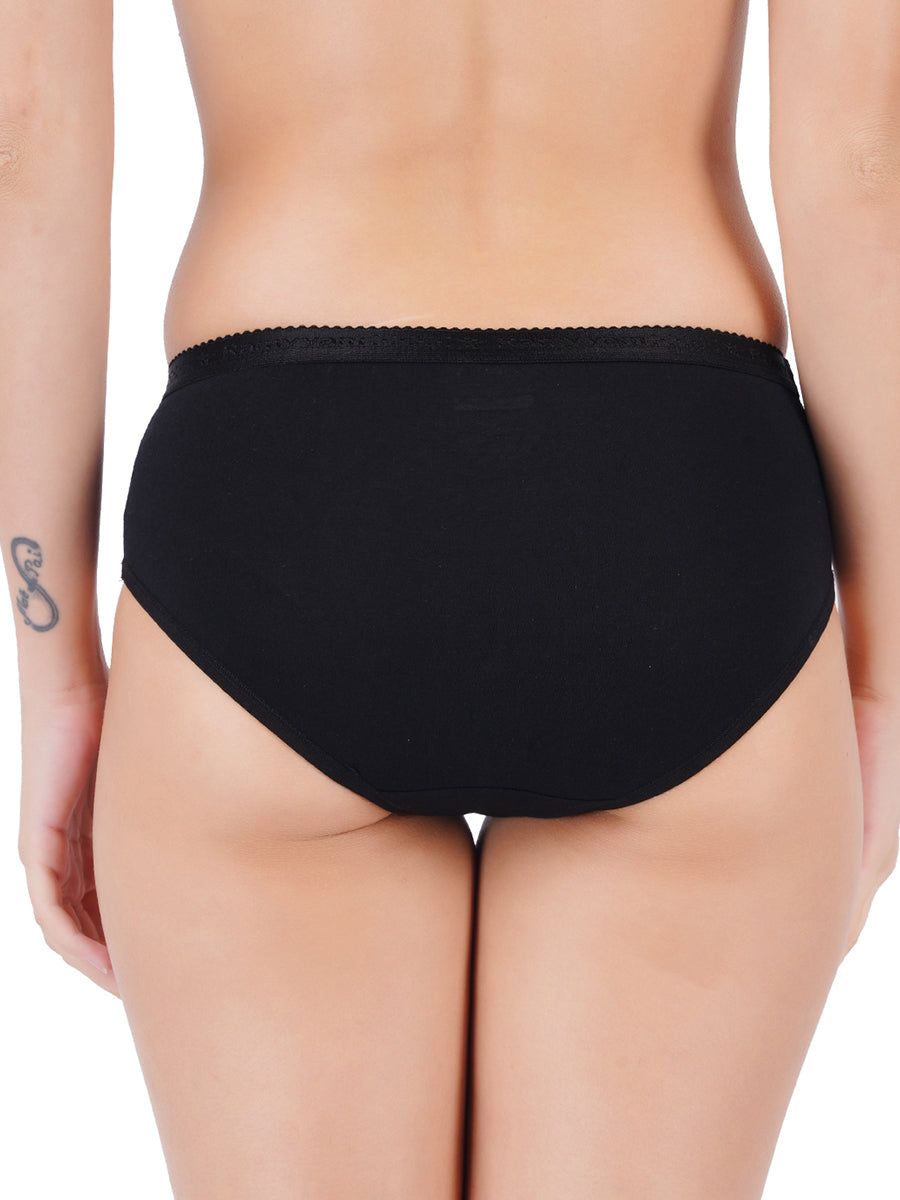 Women 100% Combed Cotton Assorted Plain Panties Only U (3 Pcs Pack) image 5