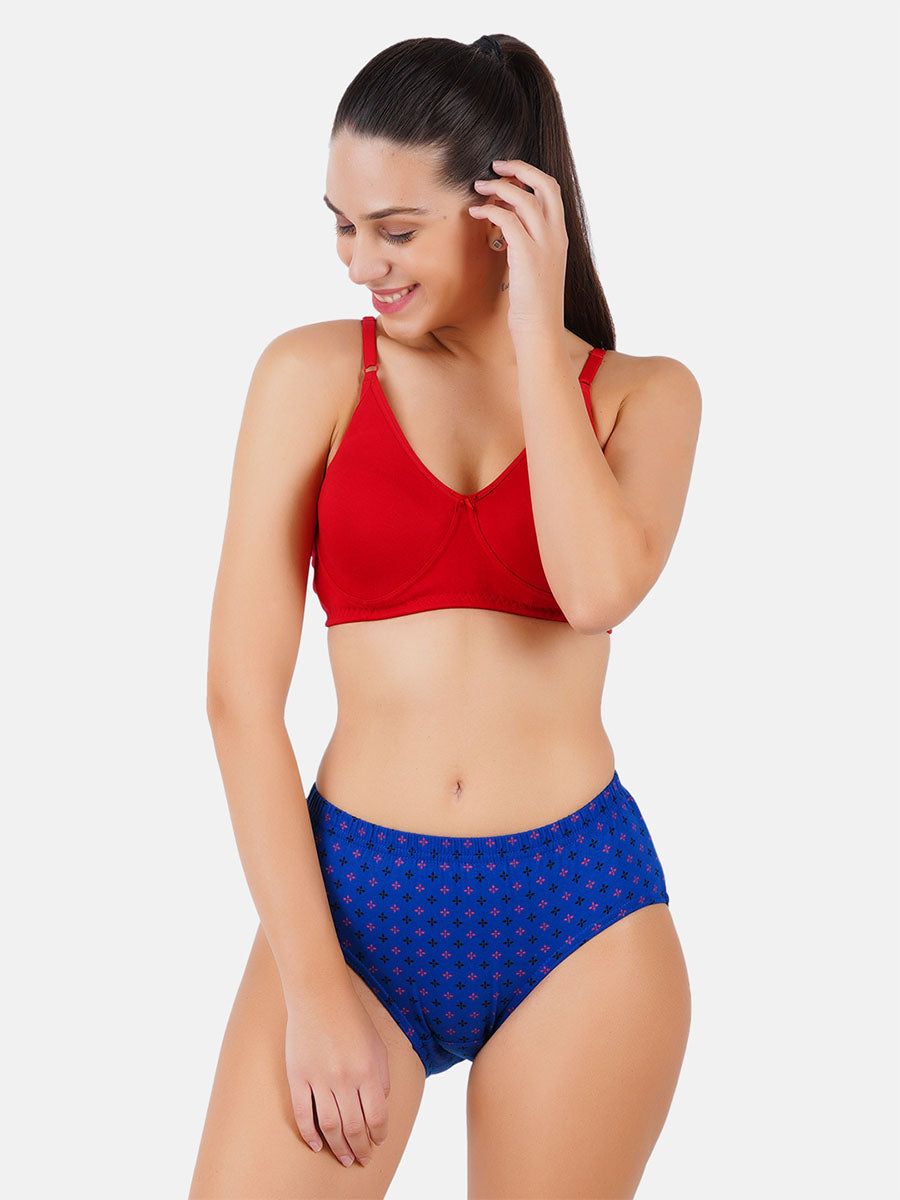 Women 100% Combed Cotton Assorted Printed Panties Elina (3 Pcs Pack) image 3