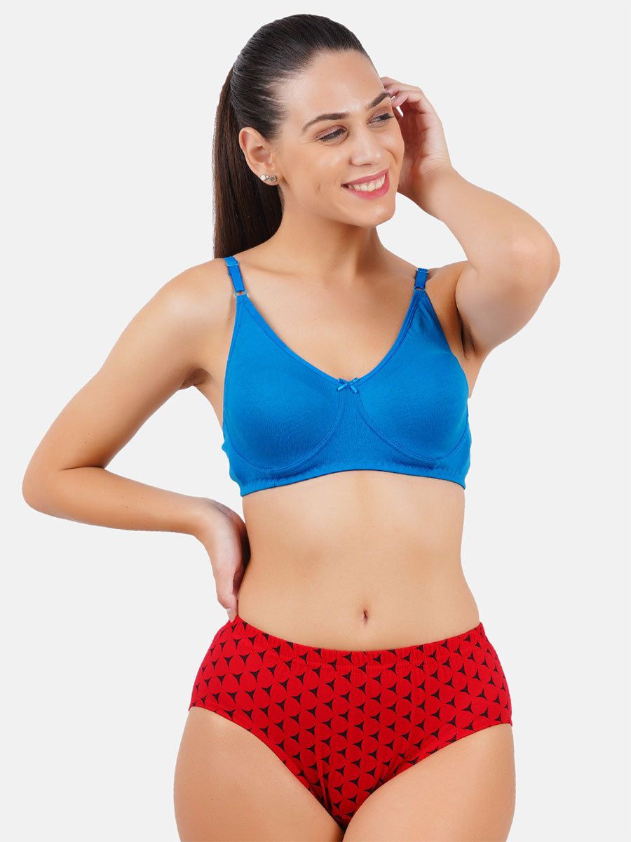 Women 100% Combed Cotton Assorted Printed Panties Elina (3 Pcs Pack) image 4