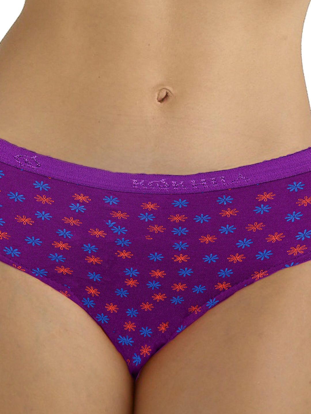 Women 100% Combed Cotton Assorted Printed Panties Zara (PACK Of 4) image 8