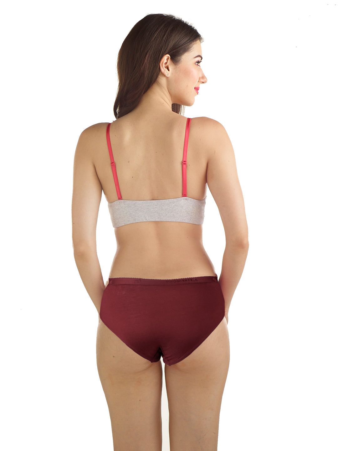 Women 100% Combed Cotton Assorted Plain Panties Lyca (PACK Of 4) image 3
