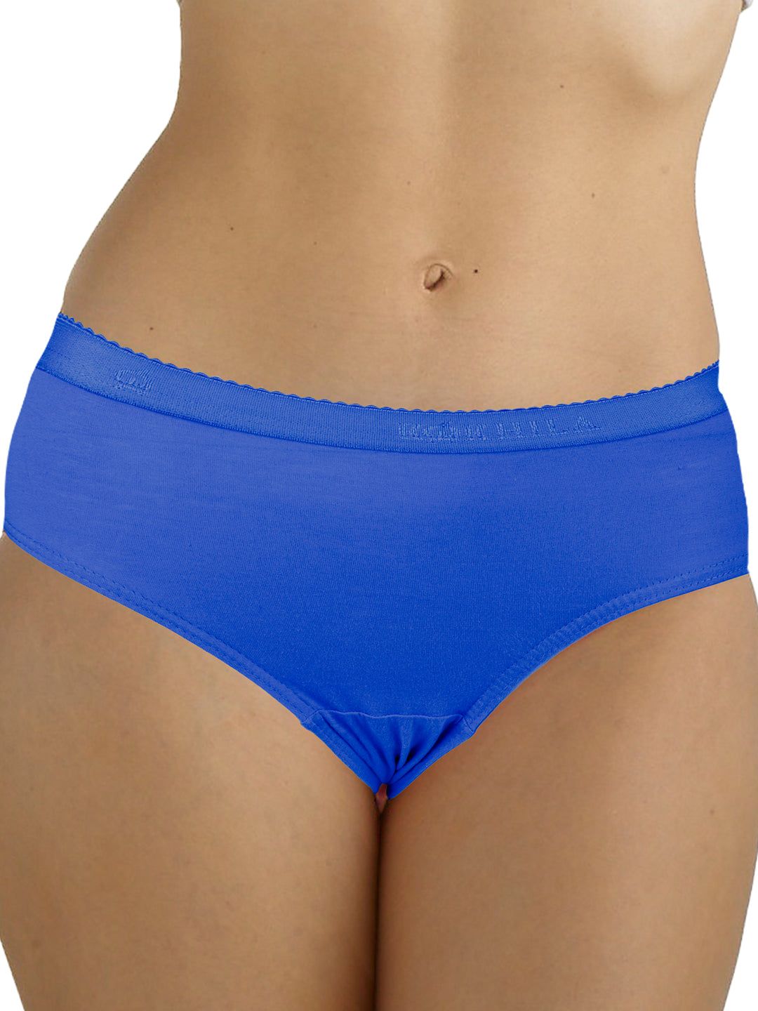 Women 100% Combed Cotton Assorted Plain Panties Lyca (PACK Of 4) image 7