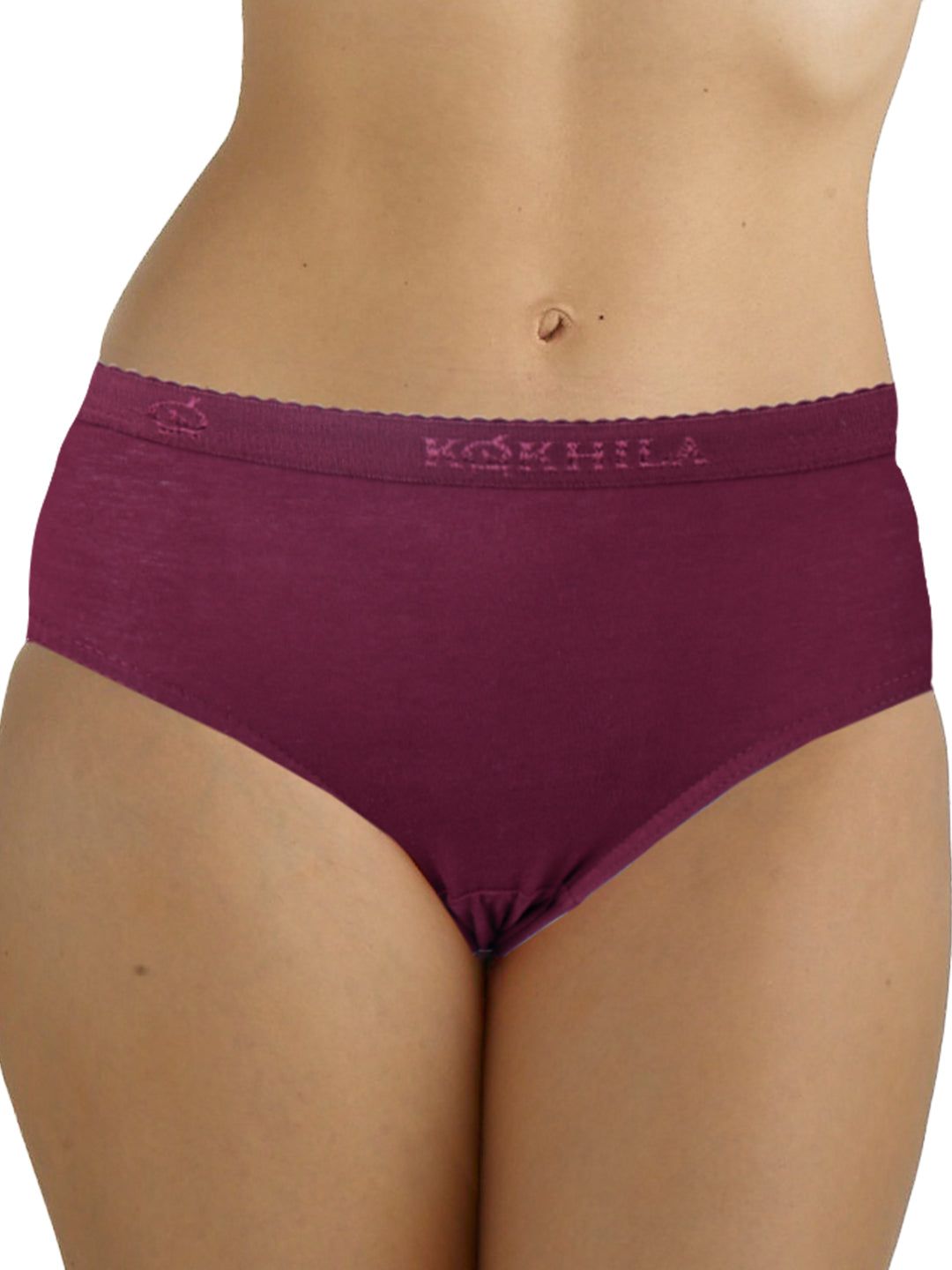 Women 100% Combed Cotton Assorted Plain Panties Lyca (PACK Of 4) image 8