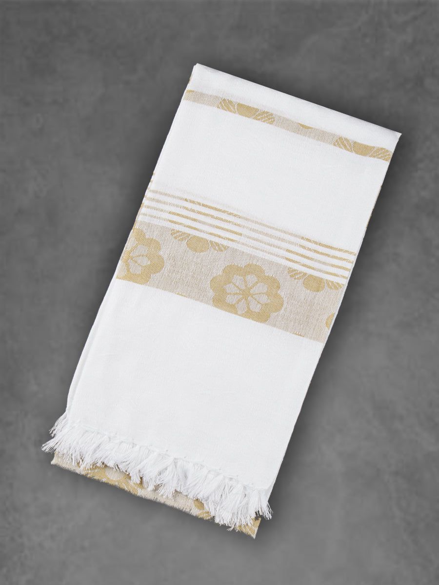 100% Cotton Self Designed Bath Towel Signature Pack Of 2 1058 image 2
