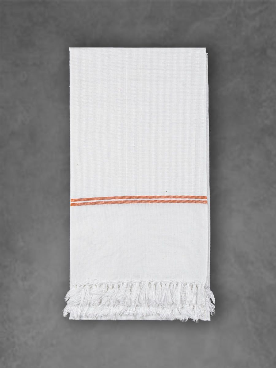 Cotton Premium Soft Feel White Bath Towel 1046 ( Pack Of 2) image 2