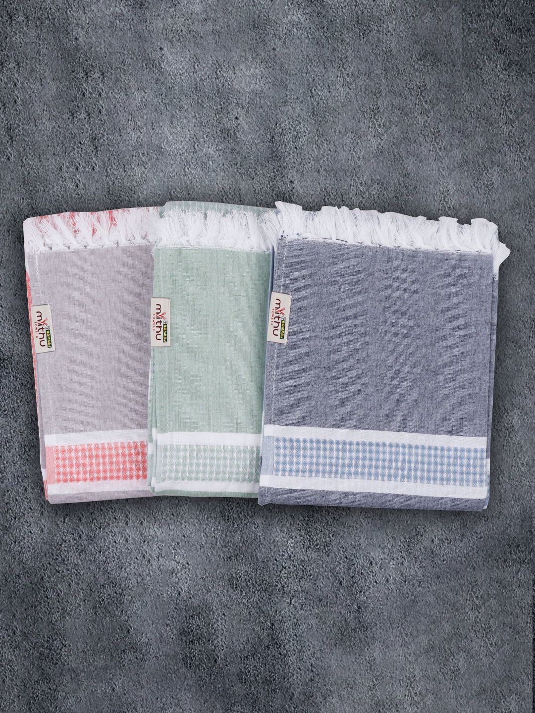 100% Cotton Checked Bath Towel Signature Pack Of 2 1110 image 2