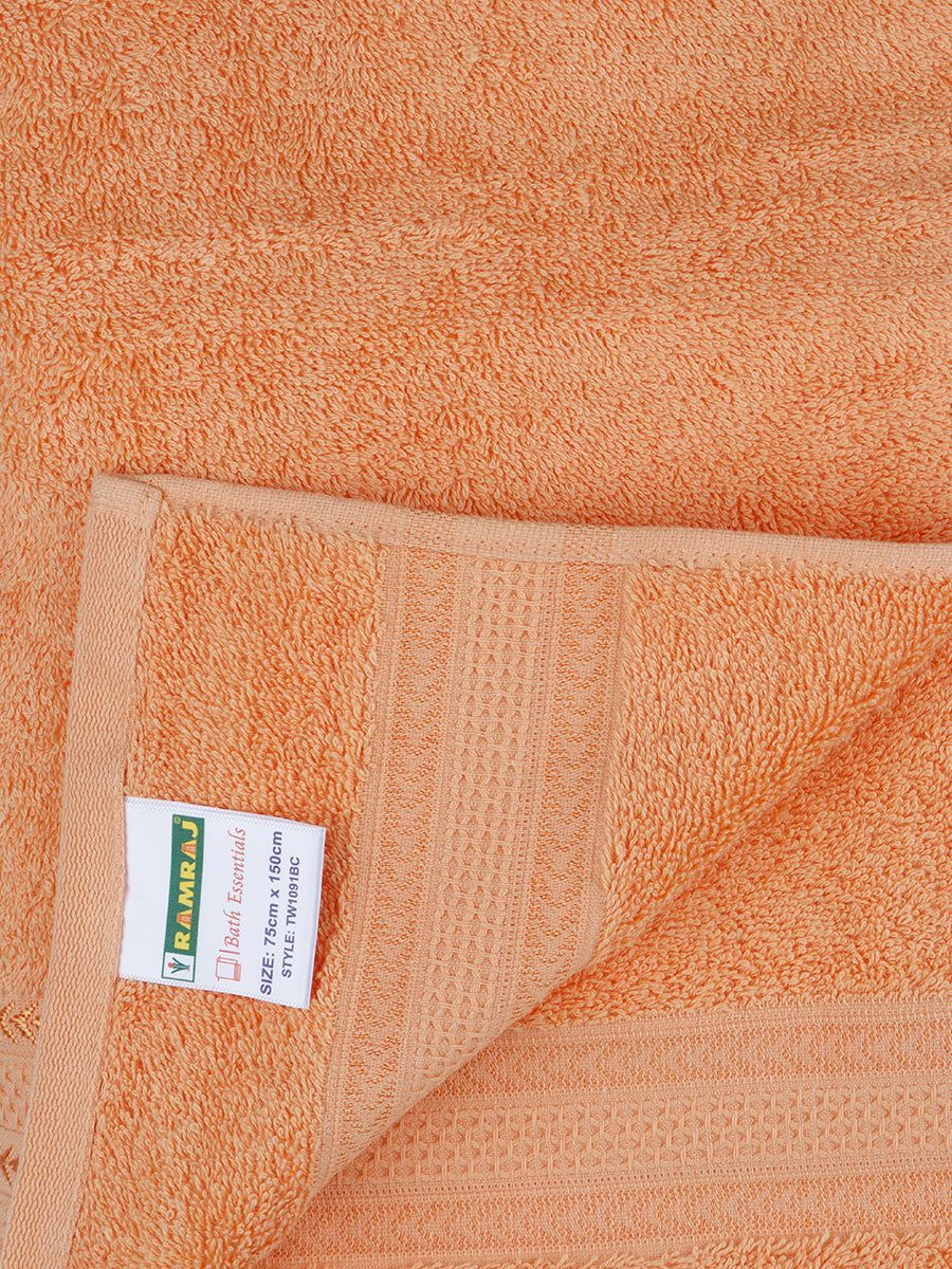 Bamboo Cotton Terry Bath Towel Orange Bc1 image 2