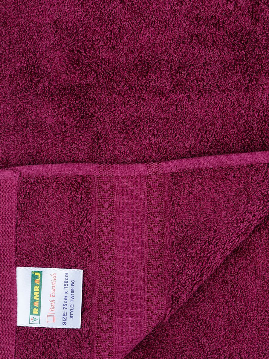 Bamboo Cotton Terry Bath Towel Purple Bc5 image 2