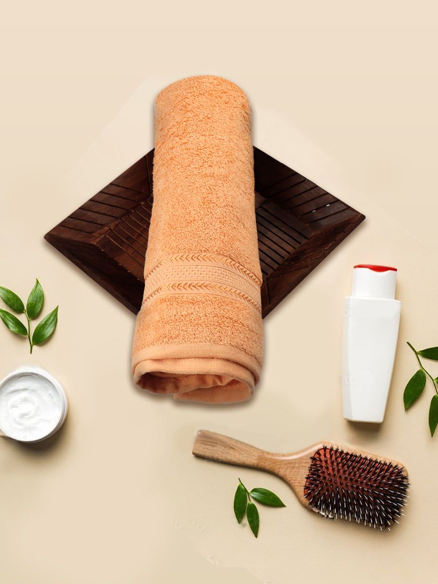 Bamboo Cotton Terry Bath Towel Orange Bc1 image 3