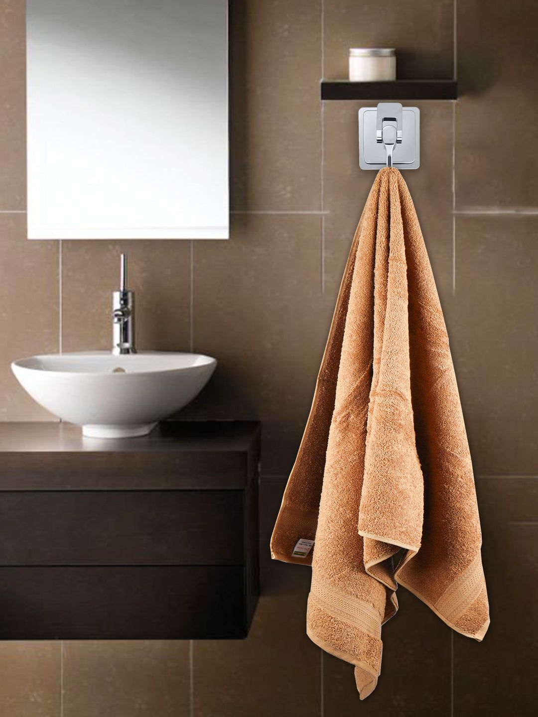 Bamboo Cotton Terry Bath Towel Brown Bc8 image 4