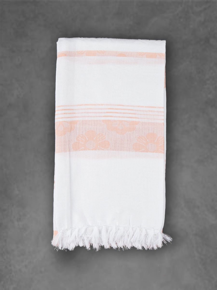 100% Cotton Self Designed Bath Towel Signature Pack Of 2 1058 image 4