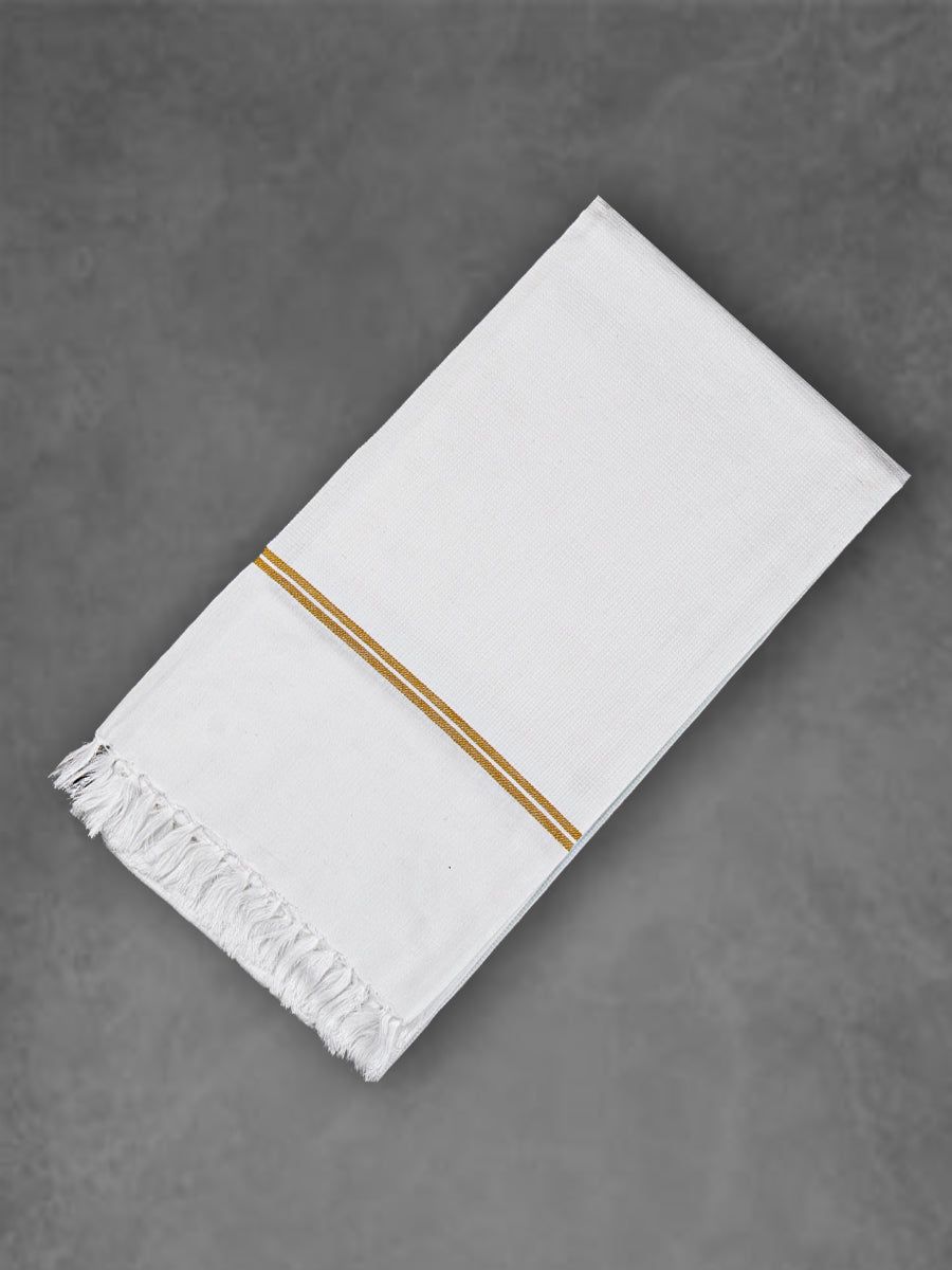 Cotton Premium Soft Feel White Bath Towel 1046 ( Pack Of 2) image 4