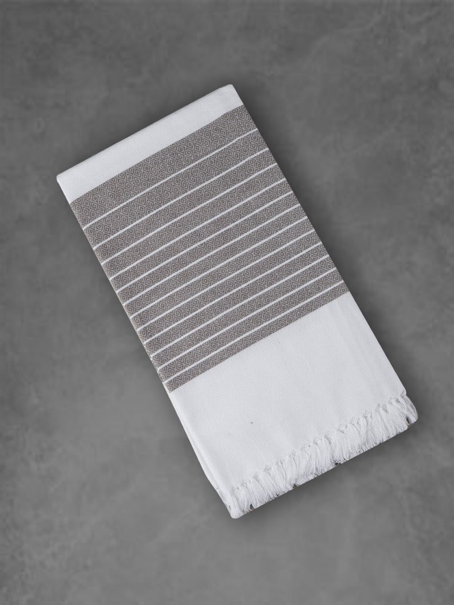 100% Cotton Self Designed Bath Towel Signature 1051 Pack Of 2 image 4