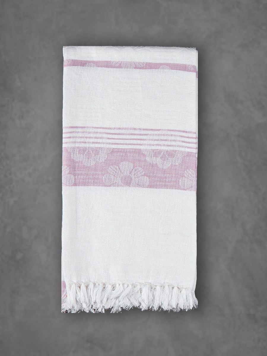 100% Cotton Self Designed Bath Towel Signature Pack Of 2 1058 image 5