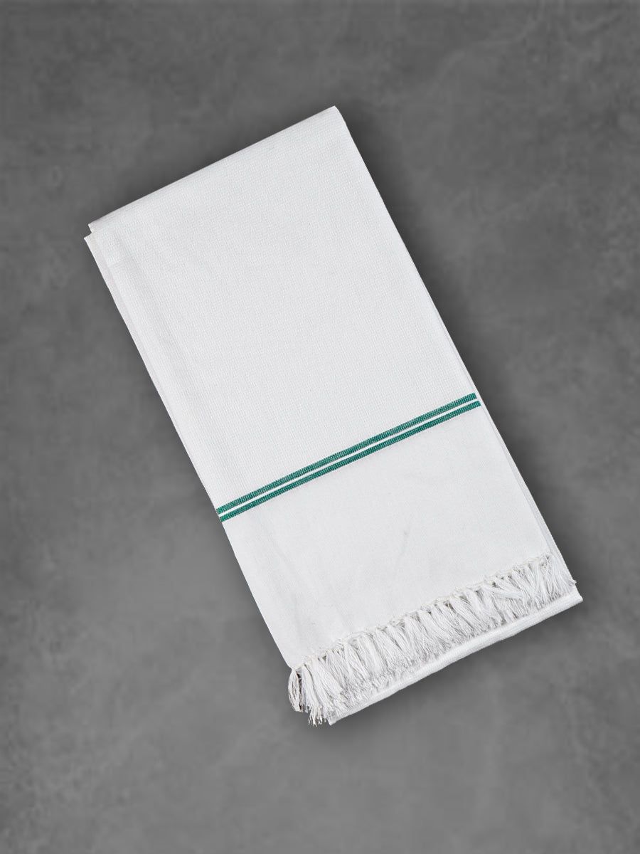 Cotton Premium Soft Feel White Bath Towel 1046 ( Pack Of 2) image 5