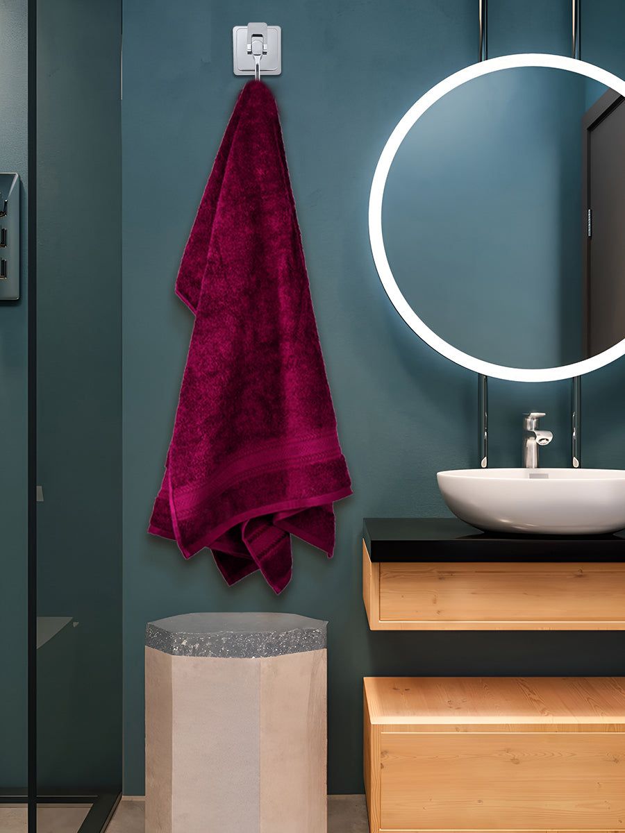 Bamboo Cotton Terry Bath Towel Purple Bc5 image 5