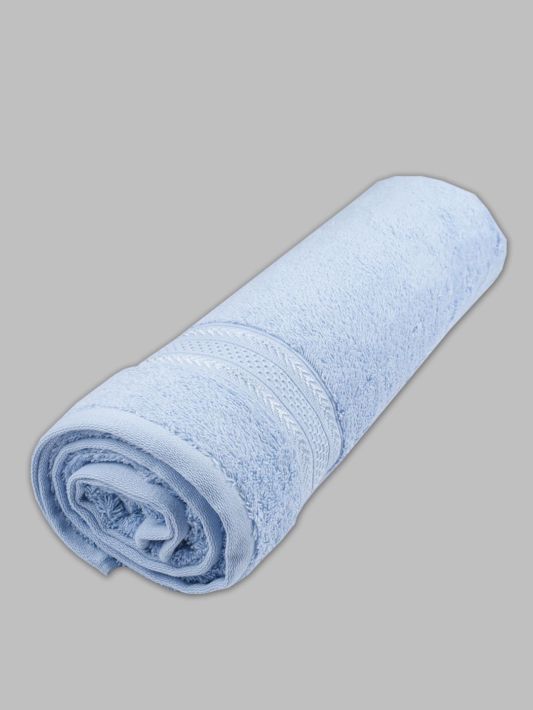 Bamboo Cotton Terry Bath Towel Blue Bc6 image 6