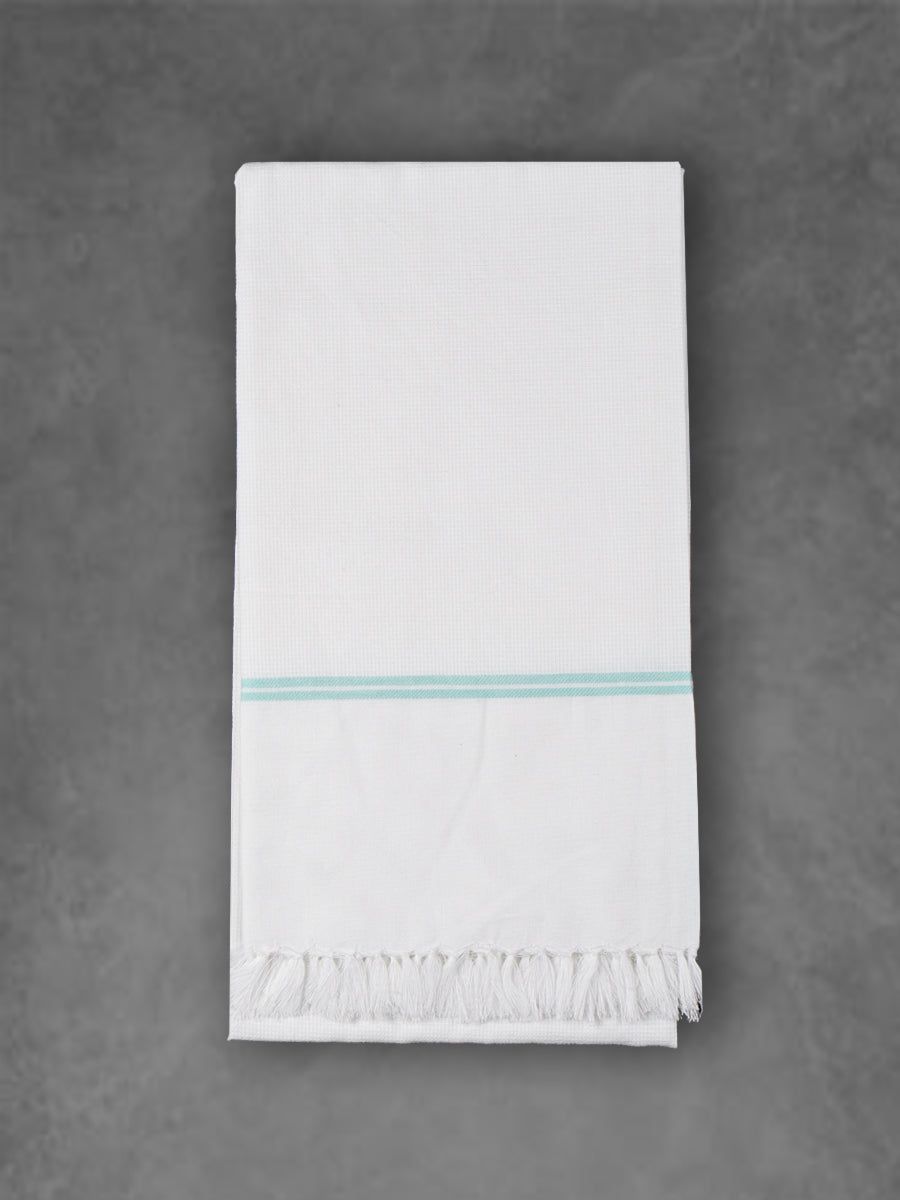 Cotton Premium Soft Feel White Bath Towel 1046 ( Pack Of 2) image 6