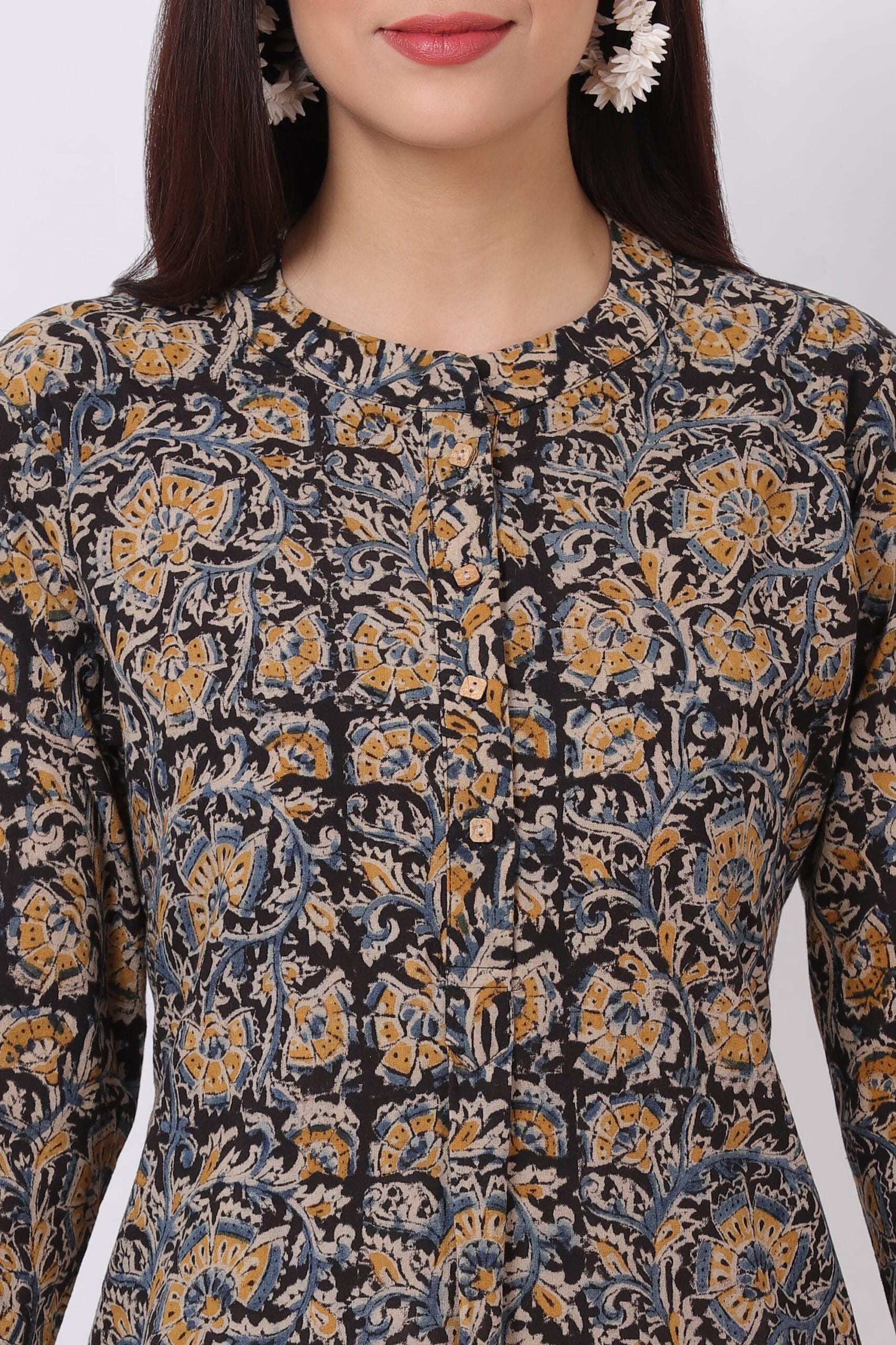 Cotton Kalamkari Kurti With Palazzo image 2