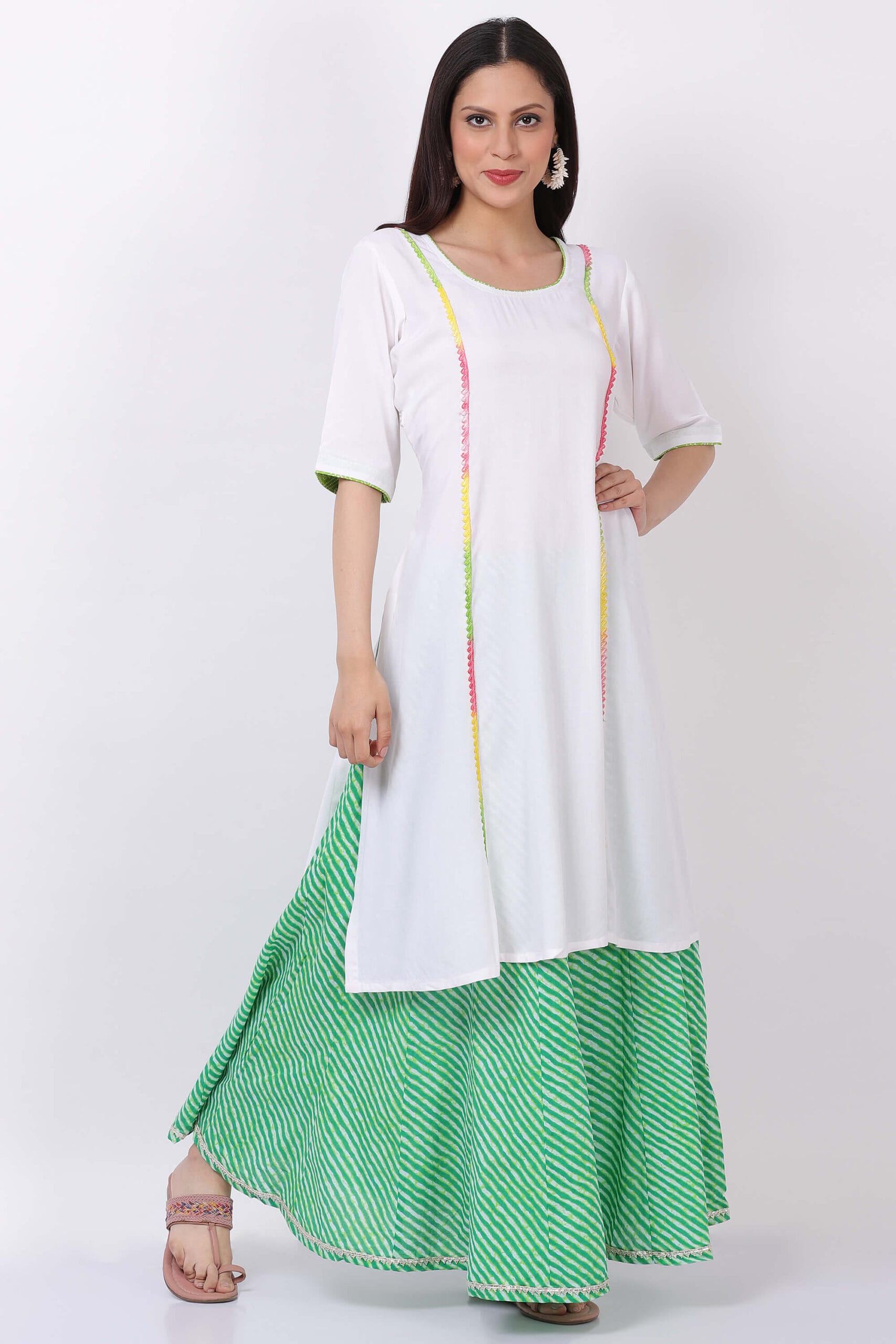 Cotton Skirt Kurti Set