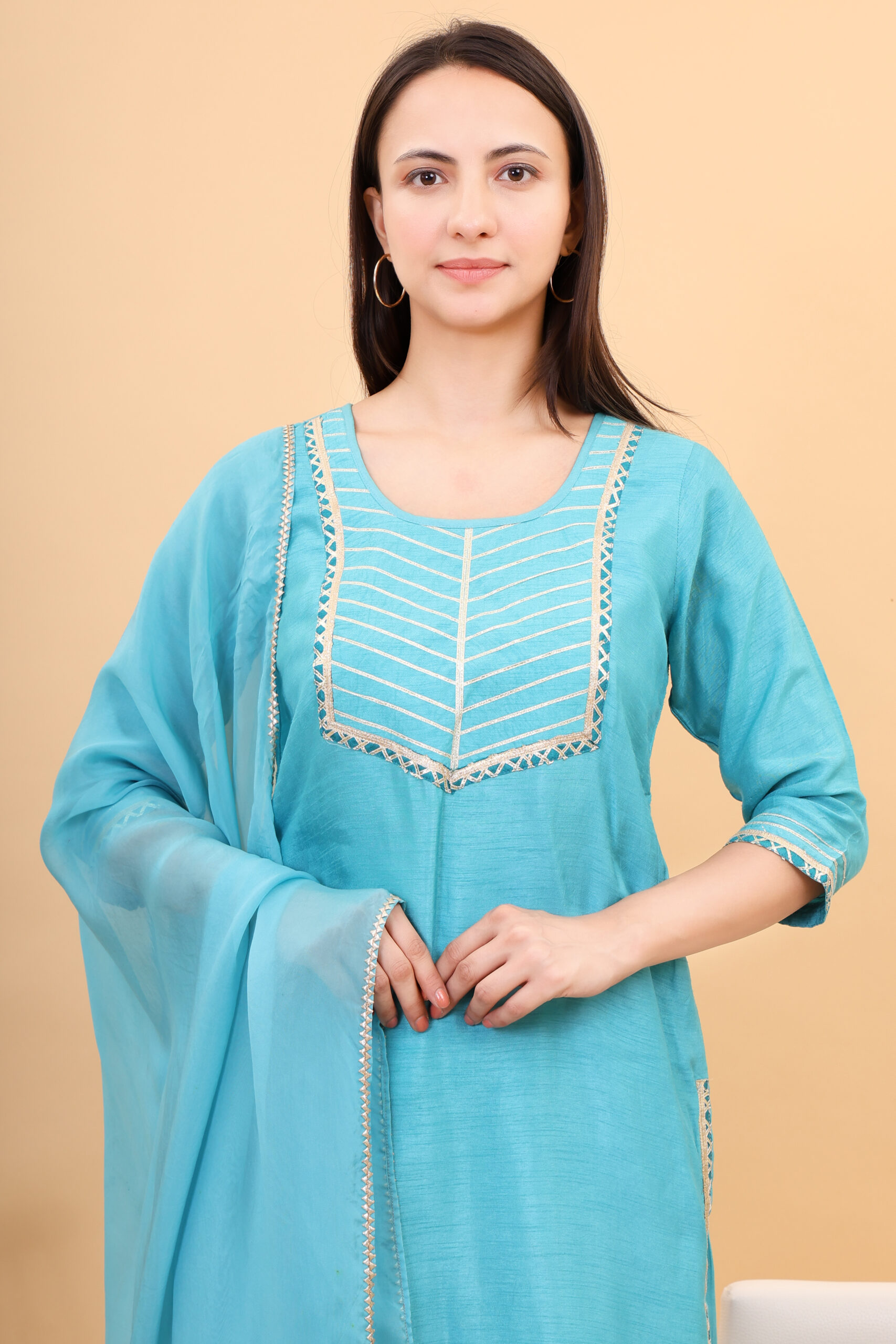 Dola Silk Kurta Set With Dupatta image 2