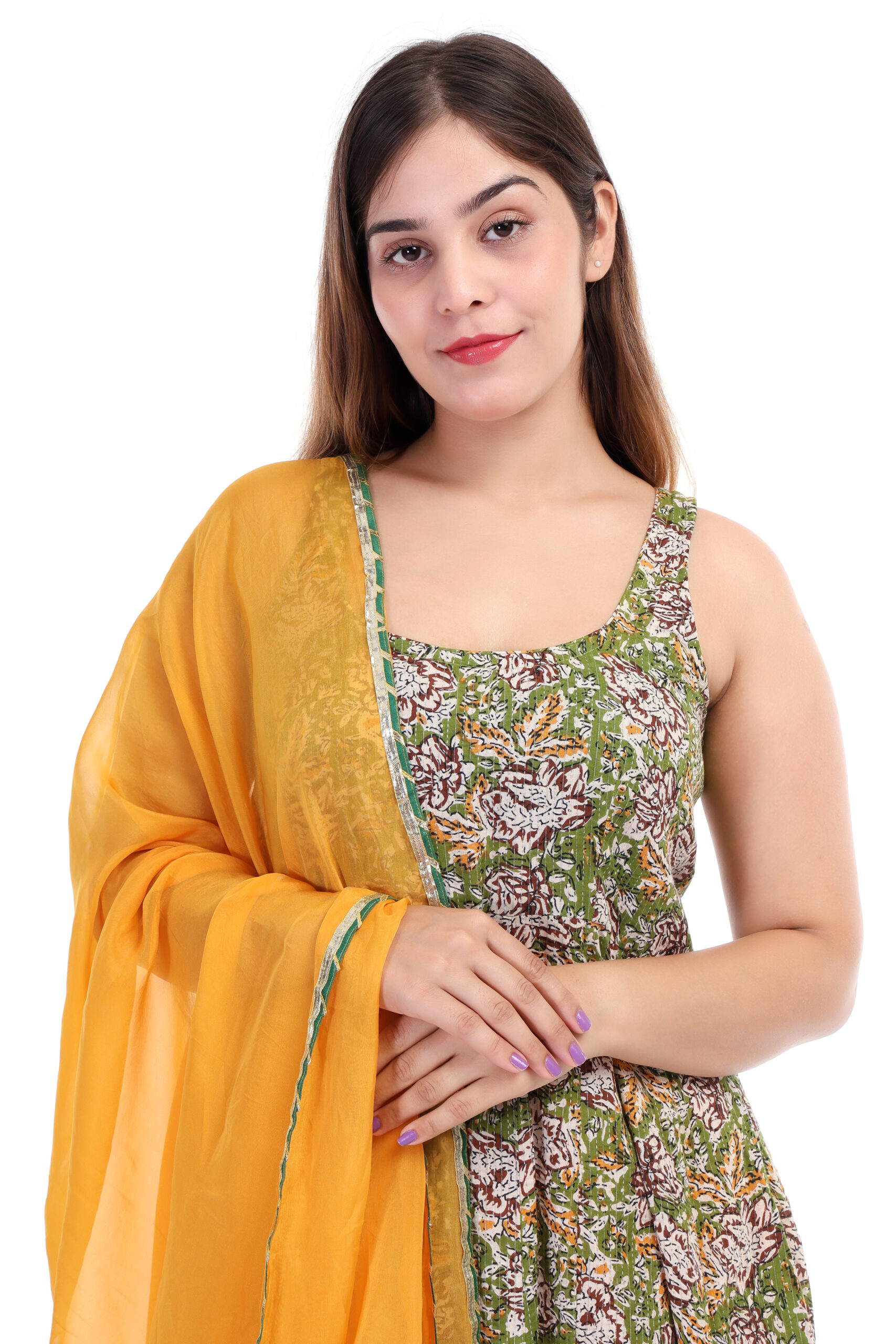 Handblock Print Cotton Anarkali image 2