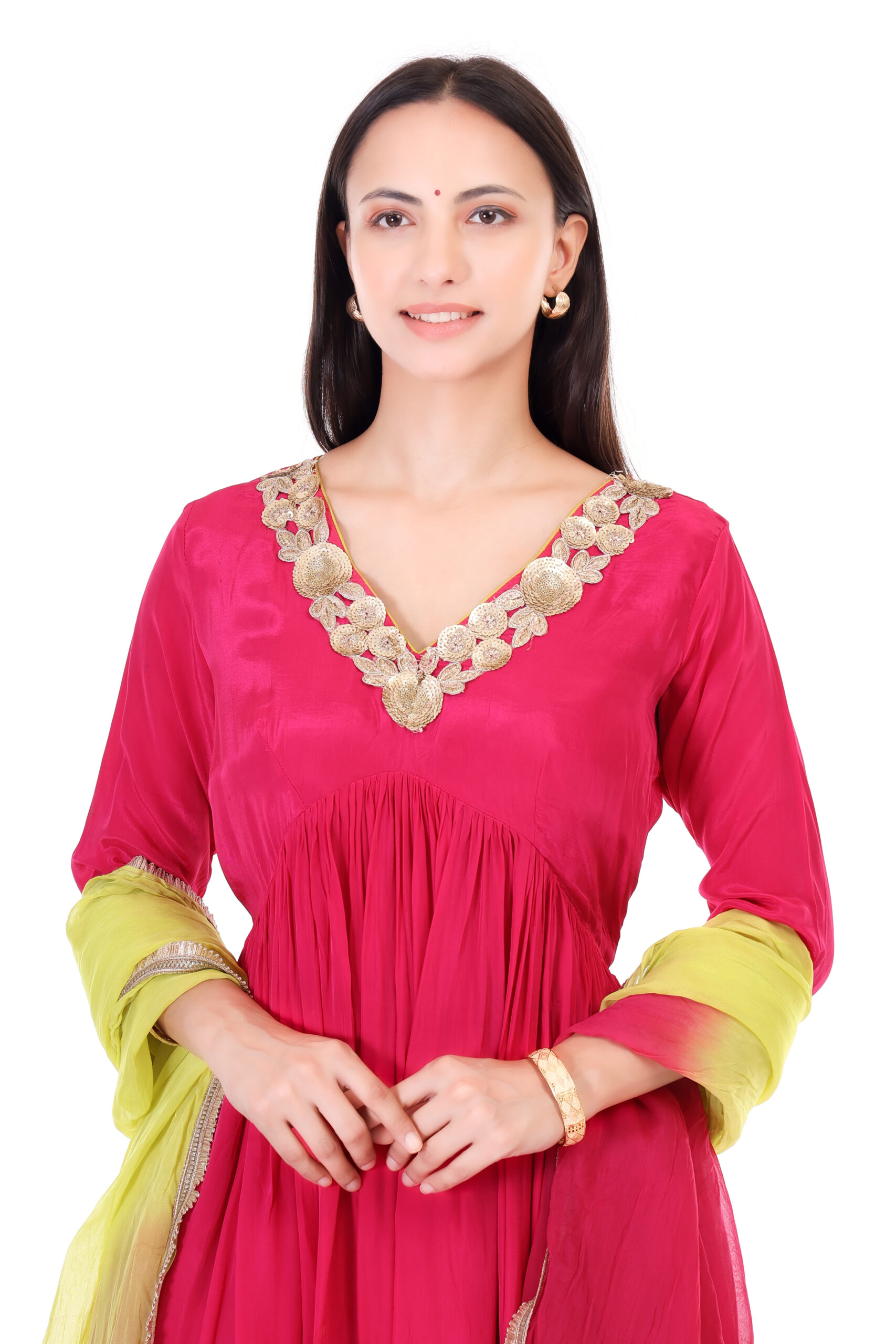 Crepe Anarkali With Orgenzza Dupatta image 2