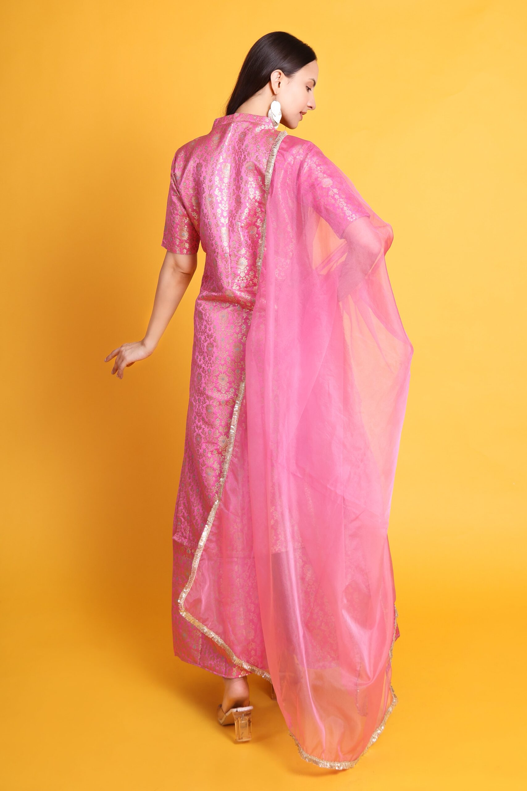 Banarasi Silk Kurta With Sharara image 2