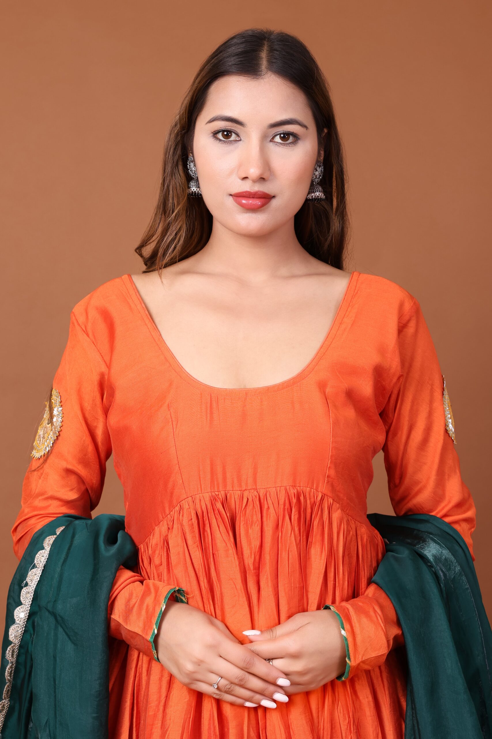 Chanderi Anarkali Kurta Set With Dupatta image 2