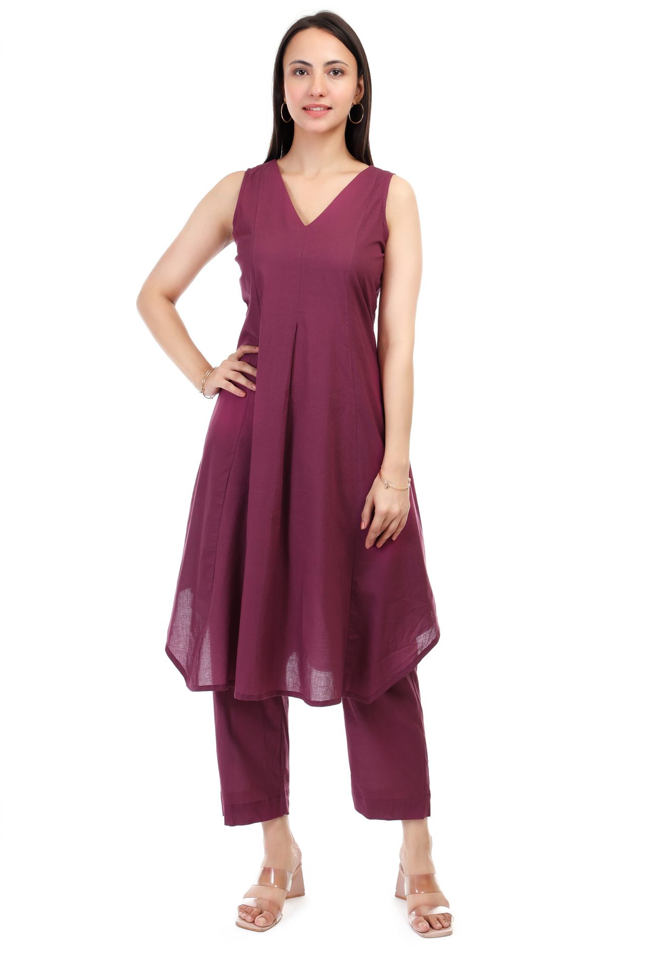 Jamuni Colour Cambric Cotton Kurta Set