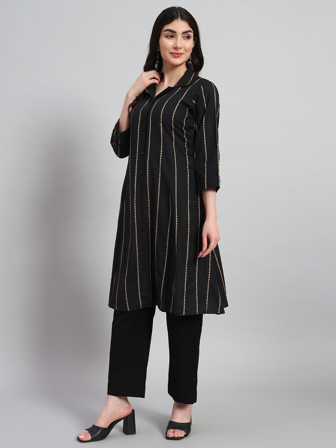 Cotton A-line Kurta Set image 2