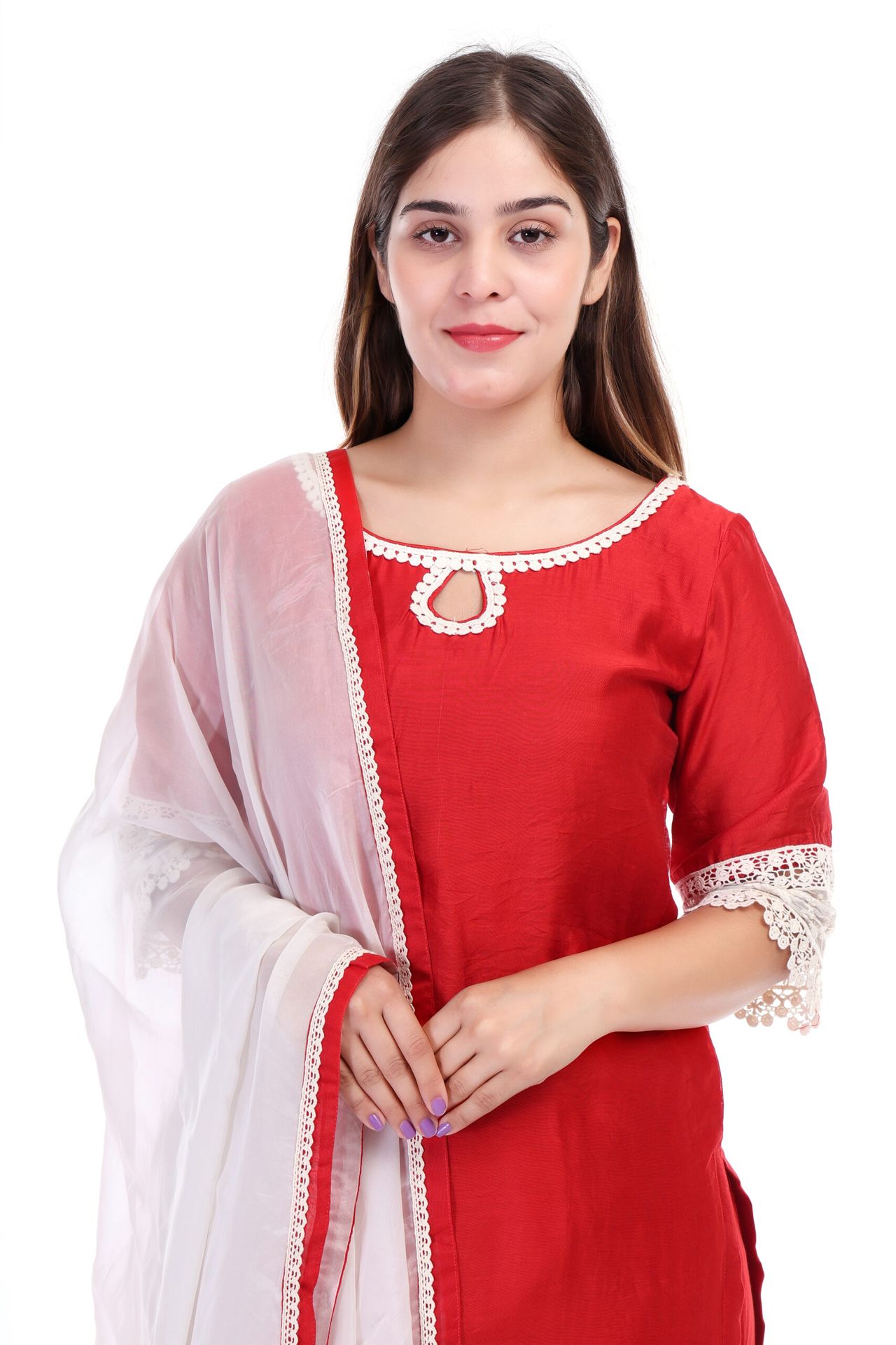Chanderi Silk Kurta Set With Dupatta image 2