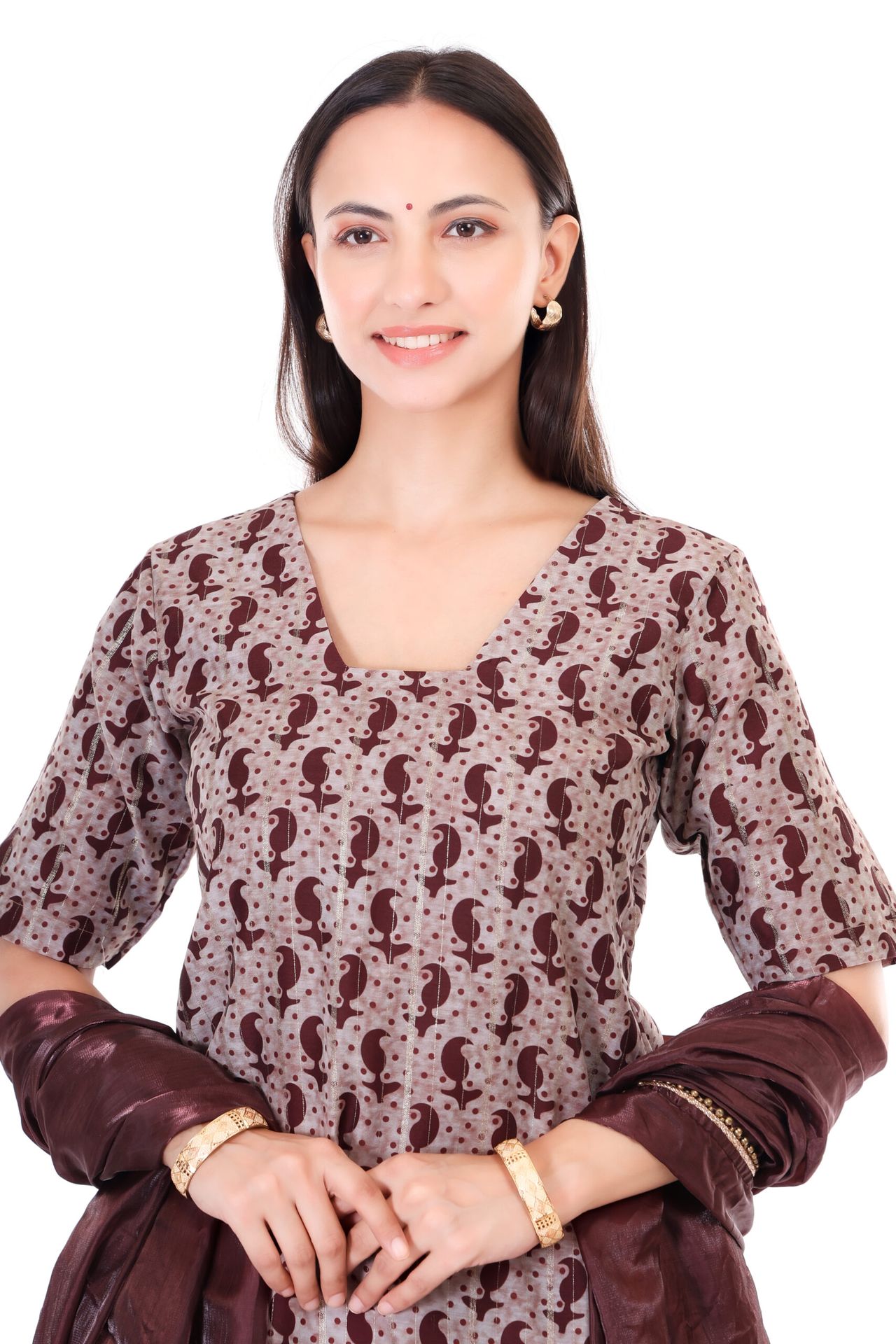 Chanderi Silk Kurta With Silk Sharara And Organza Dupatta image 2