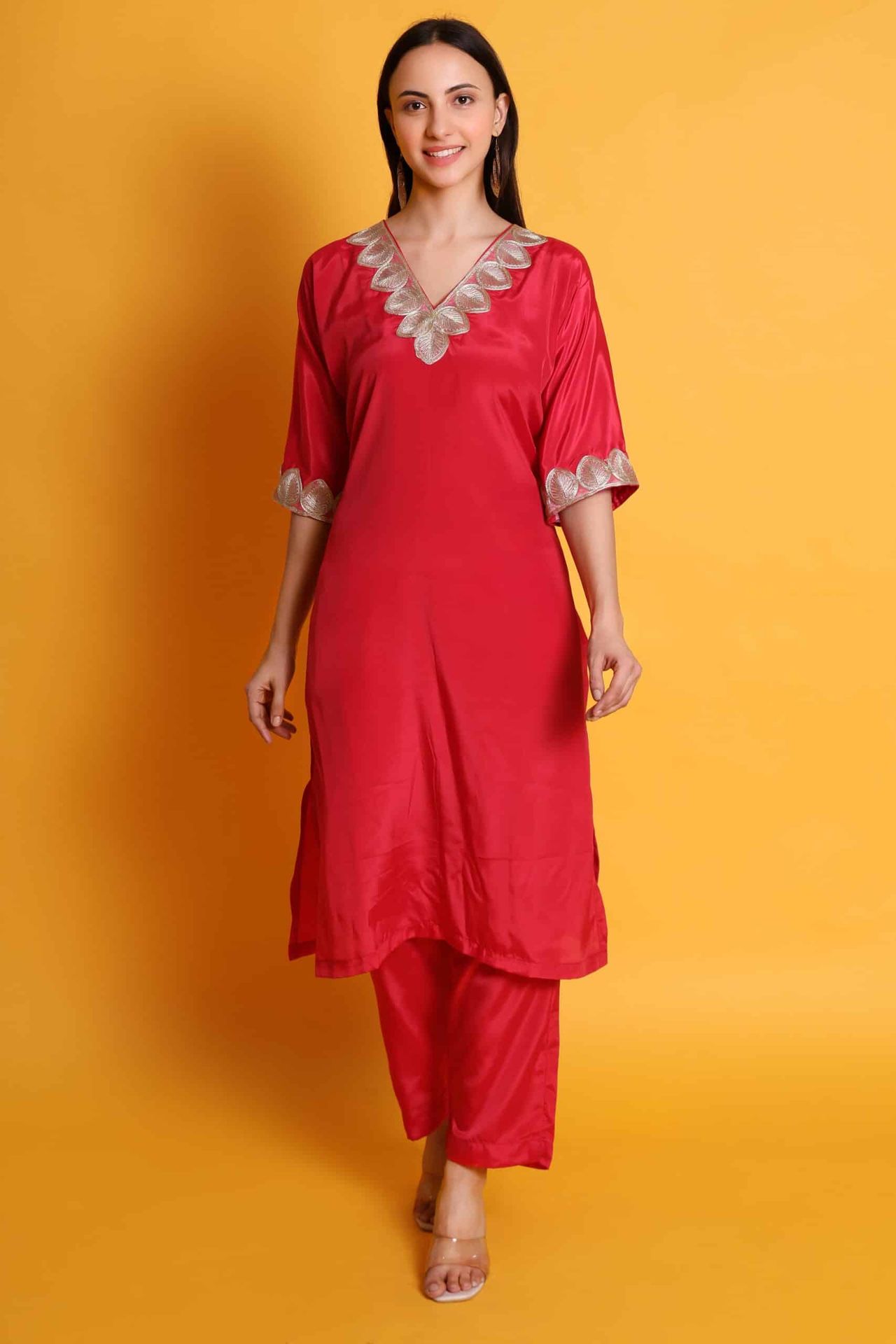 Crepe Kurta Set