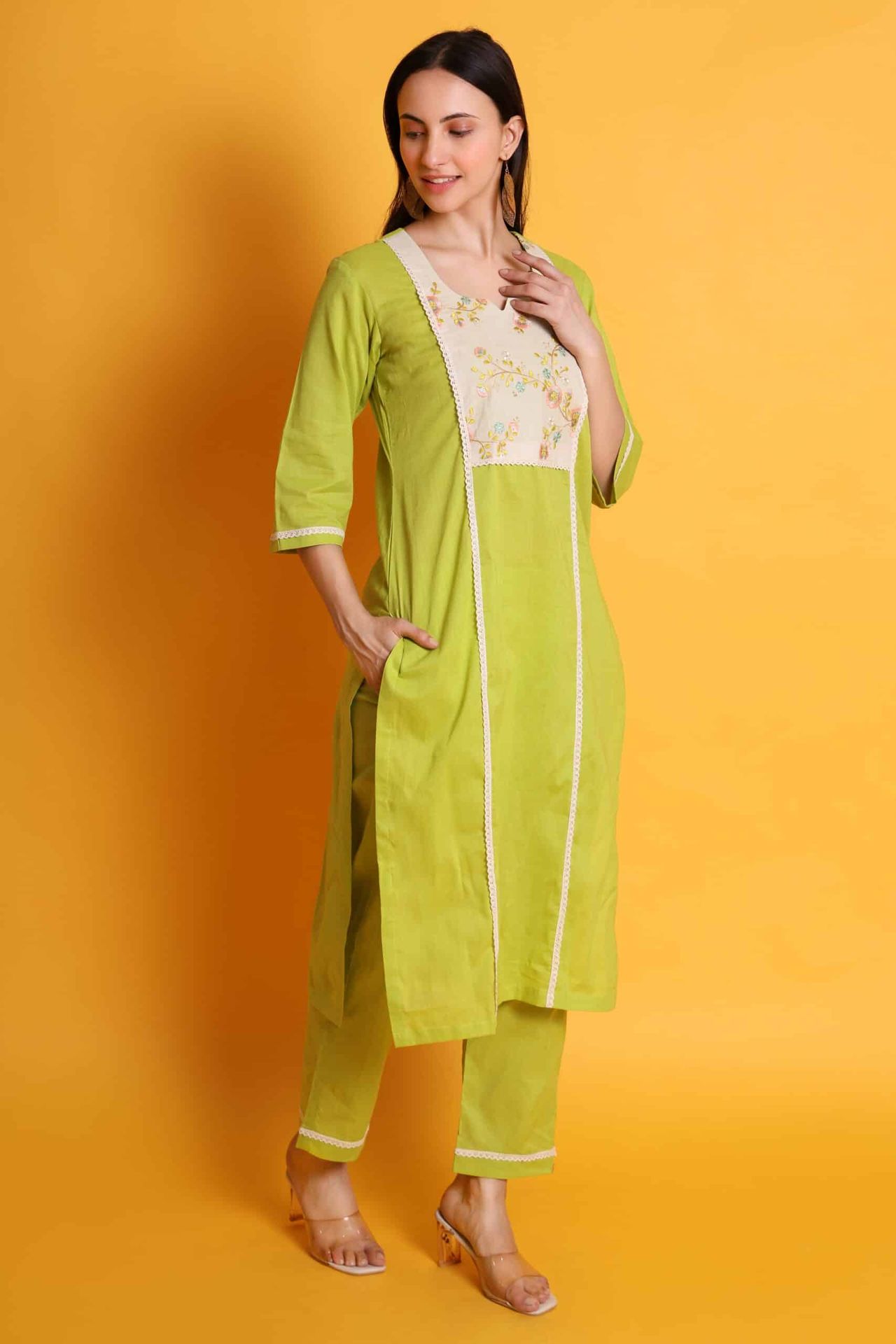 Cambric Cotton Kurta Set