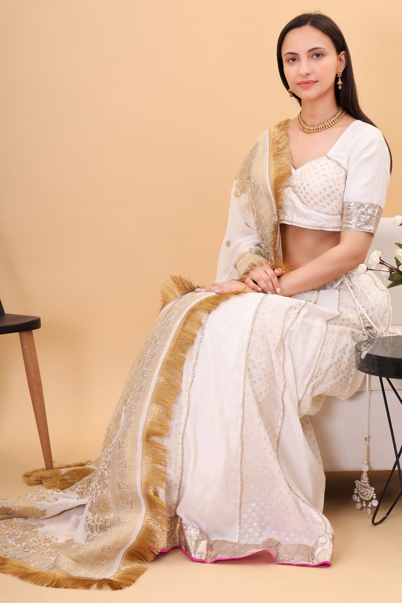Chanderi Silk Lehanga Set With Georgette Dupatta image 2