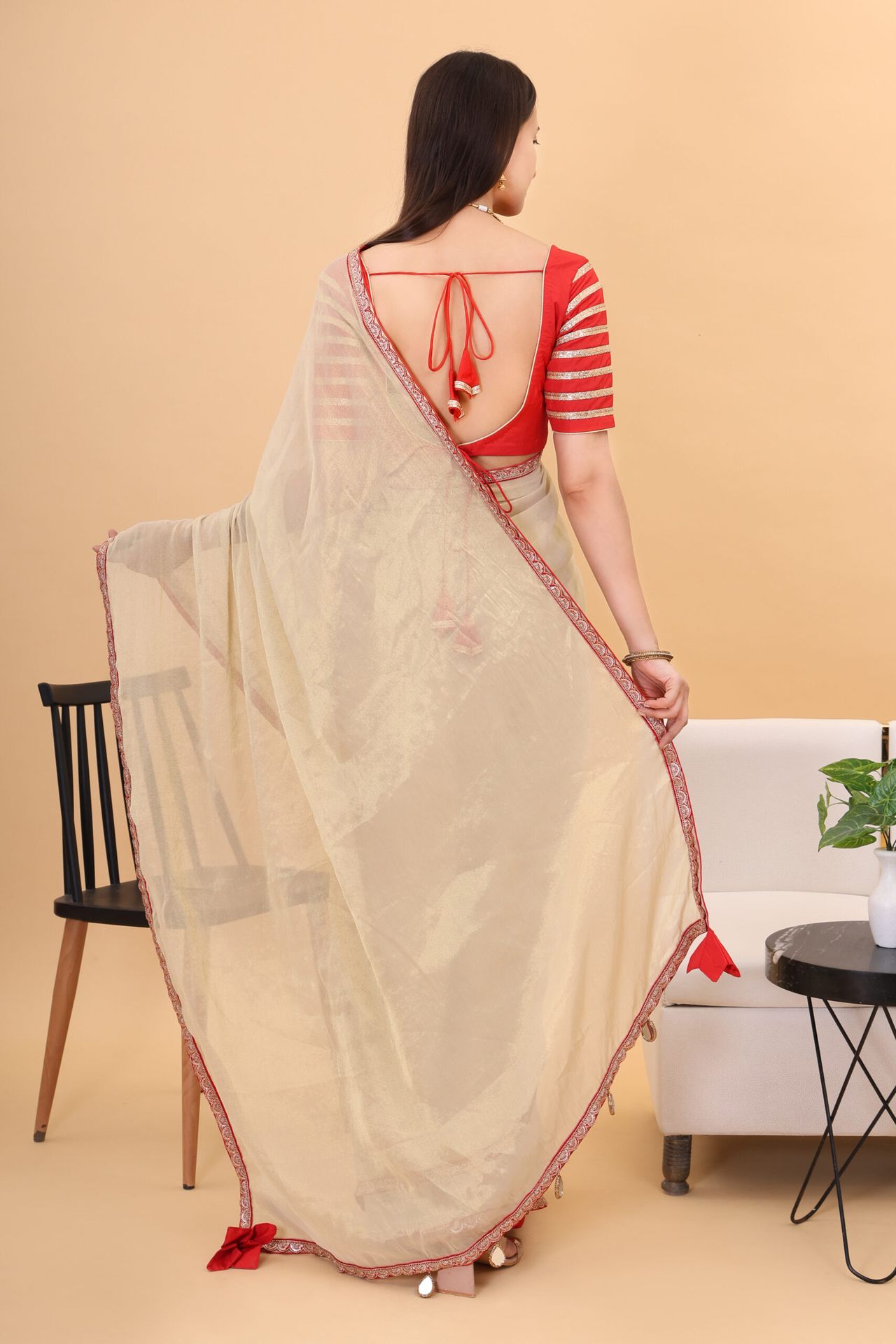 Tissue Silk Saree With Silk Blouse image 2