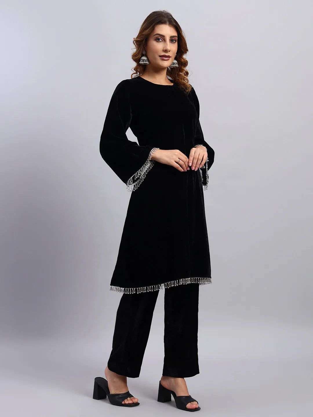 Black Velvet Coord Set image 2