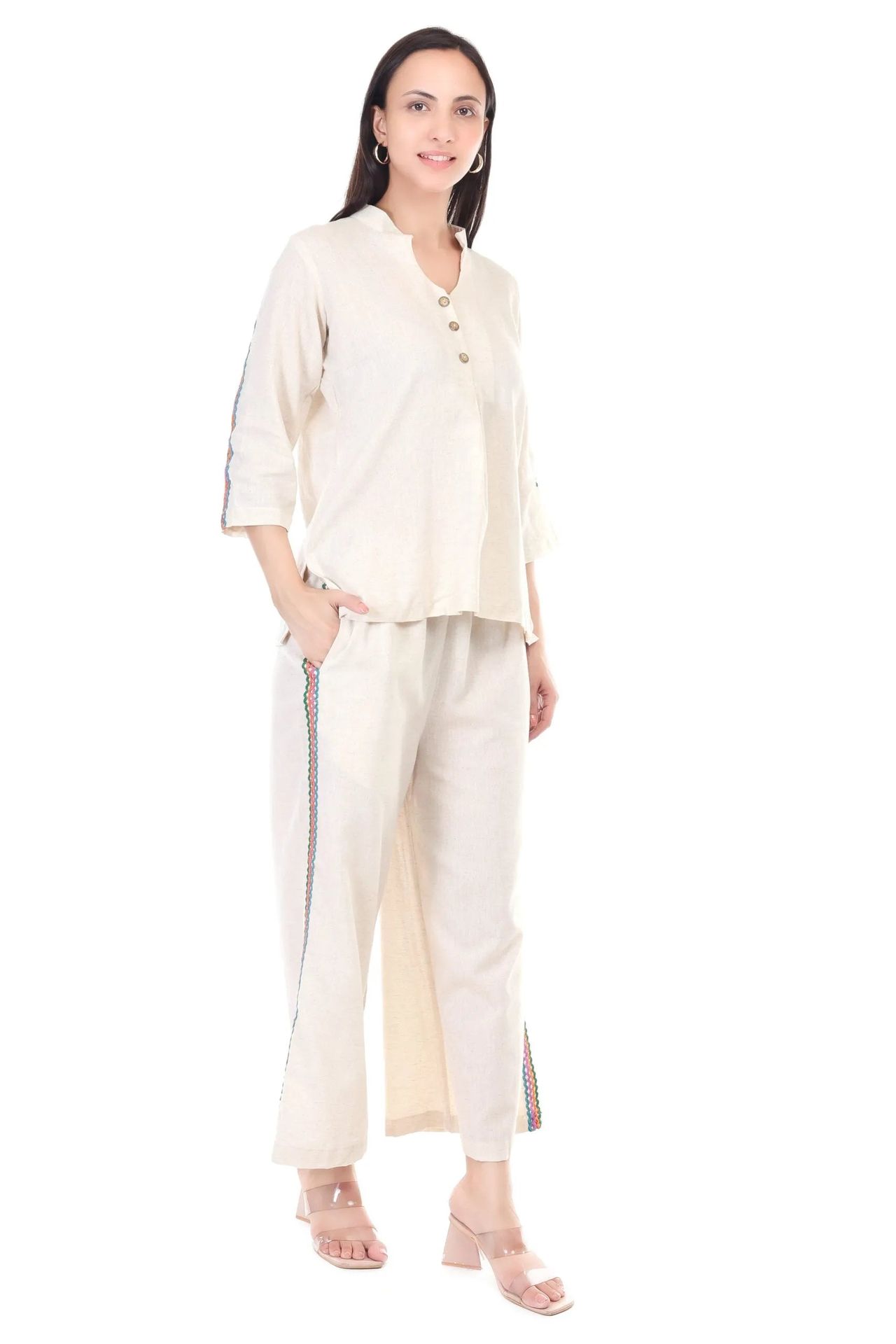 Flex Cotton Coord Set With Chicken Lace image 3