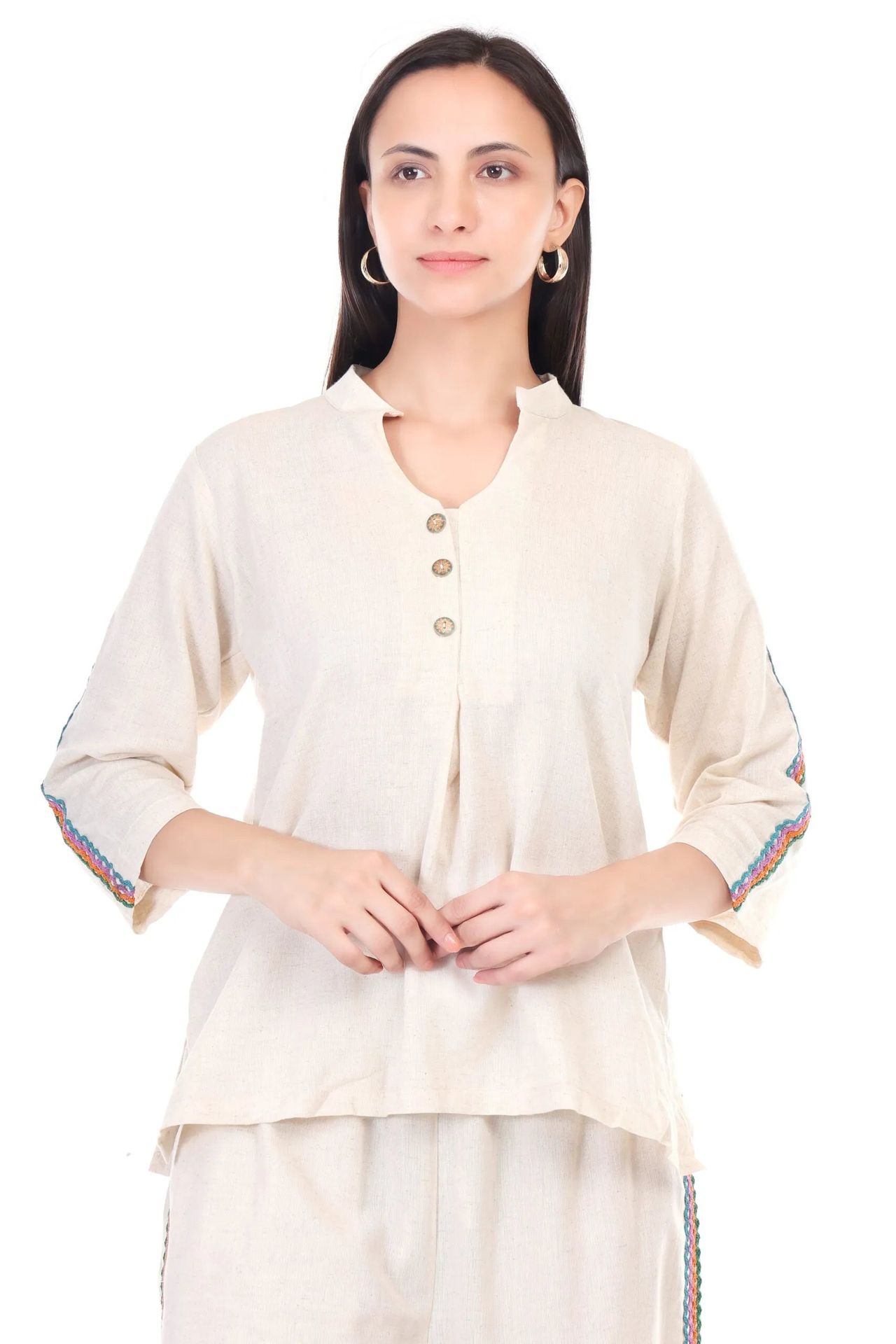 Flex Cotton Coord Set With Chicken Lace image 4