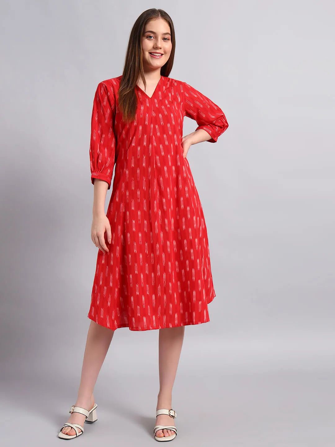 Ikat Cotton Long Dress image 3